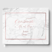 PixDezines Marble+Imitats Rose Gold Gästebuch (Vorderseite)