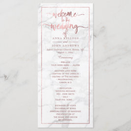 PixDezines Marble+Imitats Rose Gold Hochzeitsprogr Programm