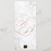 PixDezines Marble+Imitats Rose Gold Hochzeitsprogr Programm (Rückseite)