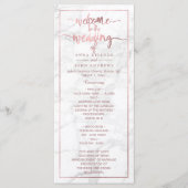 PixDezines Marble+Imitats Rose Gold Hochzeitsprogr Programm (Vorderseite)