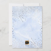 PixDezines Marble+Imitats Silber Punkte/Feiern Einladung (Rückseite)