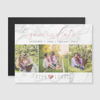 PixDezines Marble Rettete unsere Datums/Imitats Ro Magneteinladung