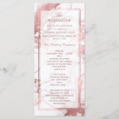 PixDezines Marble+Rose Gold Veins Hochzeitsprogram Programm (Vorderseite)
