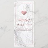 PixDezines Marble/Shine Menü/Imitate Rose Gold Menükarte (Vorderseite)