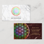 PixDezines Marmor/Blume des Lebens/Imitat Foil Visitenkarte (Vorne/Hinten)