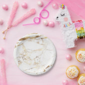 PixDezines Marmor/Imitat Gold Venen Pappteller (Party)