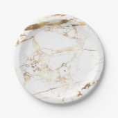 PixDezines Marmor/Imitat Gold Venen Pappteller (Vorderseite)