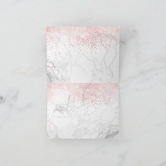 PixDezines Marmor Imitat Rose Gold/Reservierte Tab Karte (Innenseite)