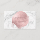 PixDezines Marmor+Imitat Rose Goldene Fossilien Visitenkarte (Rückseite)