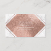 PixDezines Marmor+Imitat Rose Goldene Fossilien Visitenkarte (Rückseite)