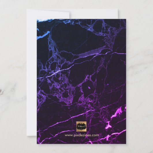 PixDezines Marmor/Imitate Gold/Hochzeitsfeier Einladung (Rückseite)