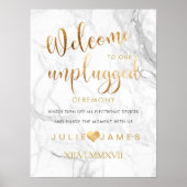 PixDezines-Marmor/Imitate Gold/#UNPLUGGED Poster (Vorne)