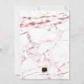 PixDezines Marmor/Imitate Rose Gold/Hochzeit Einladung (Rückseite)