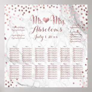 PixDezines Marmor/Imitate Rose Gold Speck/Sitzplät Poster