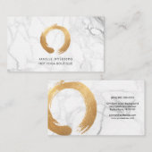 PixDezines Marmor/Kreis des Lebens/Imitat Gold Visitenkarte (Vorne/Hinten)