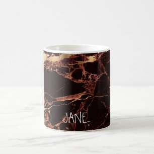 PixDezines MASALA RED MARBLE IMITATS GOLD VEINS Kaffeetasse