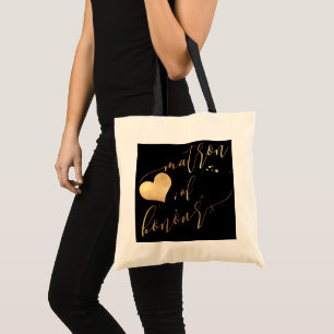 PixDezines Matron of Honor/Imitate Gold Calligraph Tragetasche