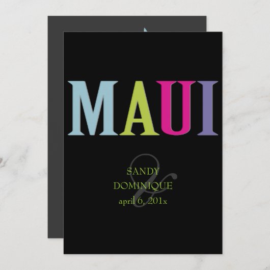 PixDezines Maui/DIY-Farben Einladung (Vorne/Hinten)