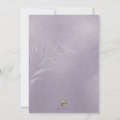 PixDezines Mauve+Lilac Palms, Iridescent Einladung (Rückseite)