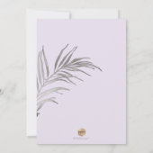 PixDezines Mauve+Lilac Palms, wir tun Einladung (Rückseite)