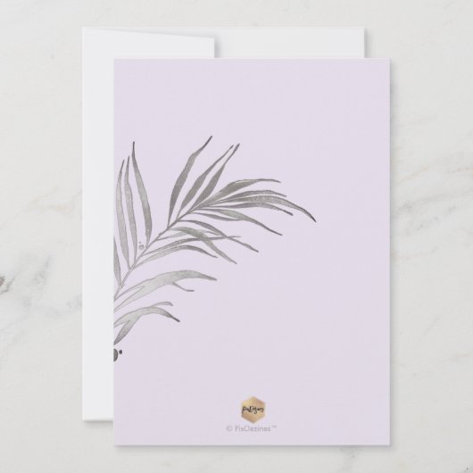 PixDezines Mauve+Lilac Palms, wir tun Einladung (Rückseite)