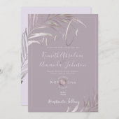 PixDezines Mauve+Lilac Palms, wir tun Einladung (Vorne/Hinten)