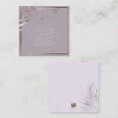 PixDezines Mauve Palms, gut wollen Begleitkarte (Vorne/Hinten)