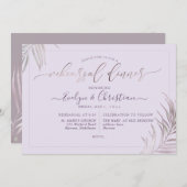 PixDezines Mauve Palms Probe Dinner Einladung (Vorne/Hinten)