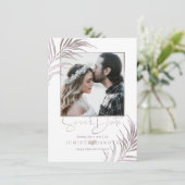 PixDezines MAUVE PALMS SAVE THE DATE (Stehend Vorderseite)