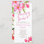 PixDezines May-Hochzeitsprogramm Blume/Wasserfarbe Programm (Vorne/Hinten)