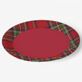 PixDezines McLean Scottish Tartan Paper Plate Pappteller (Schrägansicht)