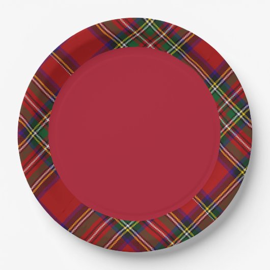 PixDezines McLean Scottish Tartan Paper Plate Pappteller (Vorderseite)