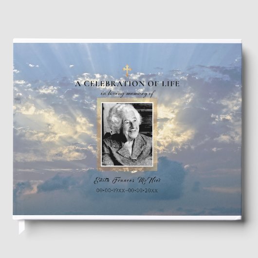 PixDezines Memorial Sun+Sky Gästebuch (Vorderseite)