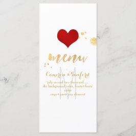 PixDezines Menü DIY Color/Big Red Heart Menükarte
