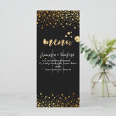 PixDezines Menü überschwemmte Goldflecken Menükarte (Stehend Vorderseite)