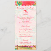 PixDezines Menü Vintager Hawaii Strand/Korallen Menükarte (Rückseite)