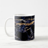 PixDezines MIDNIGHT BLUE MARBLE+IMITATS GOLD VEINS Kaffeetasse (Links)