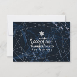 PixDezines Midnight Blue Marble Mitzvah Empfang