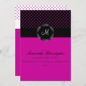 PixDezines Mini dots|DIY Hintergrundfarben, Fuschi Einladung (Vorne/Hinten)