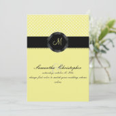 PixDezines Mini dots|DIY Hintergrundfarben, Zitron Einladung (Stehend Vorderseite)