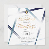 PixDezines Minimalistisch Bar Mitzvah, Imitate Gol Einladung (Vorderseite)