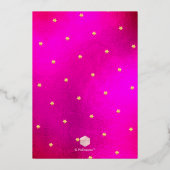 PixDezines Minimalistisch DIY Bat Mitzvah Folieneinladung (Rückseite)