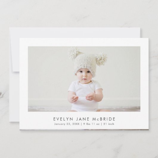 PixDezines Minimalistisch einfache 12x18 Ankündigung (Vorderseite)