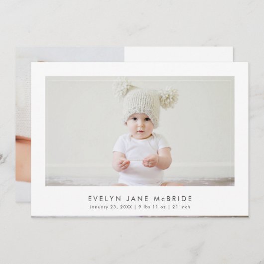 PixDezines Minimalistisch einfache 12x18 Ankündigung (Vorne/Hinten)