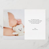 PixDezines Minimalistisch Foil 12x18 Folieneinladung (Rückseite)