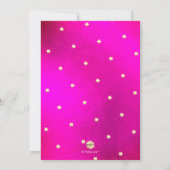 PixDezines Minimalistisch GOLD HOT FLASHY PINK Mit Einladung (Rückseite)