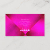 PixDezines Minimalistisch heiß- und leuchtend rosa Visitenkarte (Rückseite)