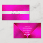 PixDezines Minimalistisch heiß- und leuchtend rosa Visitenkarte (Vorne/Hinten)
