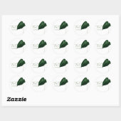 PixDezines Minimalistisch Lush Green Anthurium Fol Runder Aufkleber (Blatt)