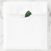PixDezines Minimalistisch Lush Green Anthurium Fol Runder Aufkleber (Tasche)